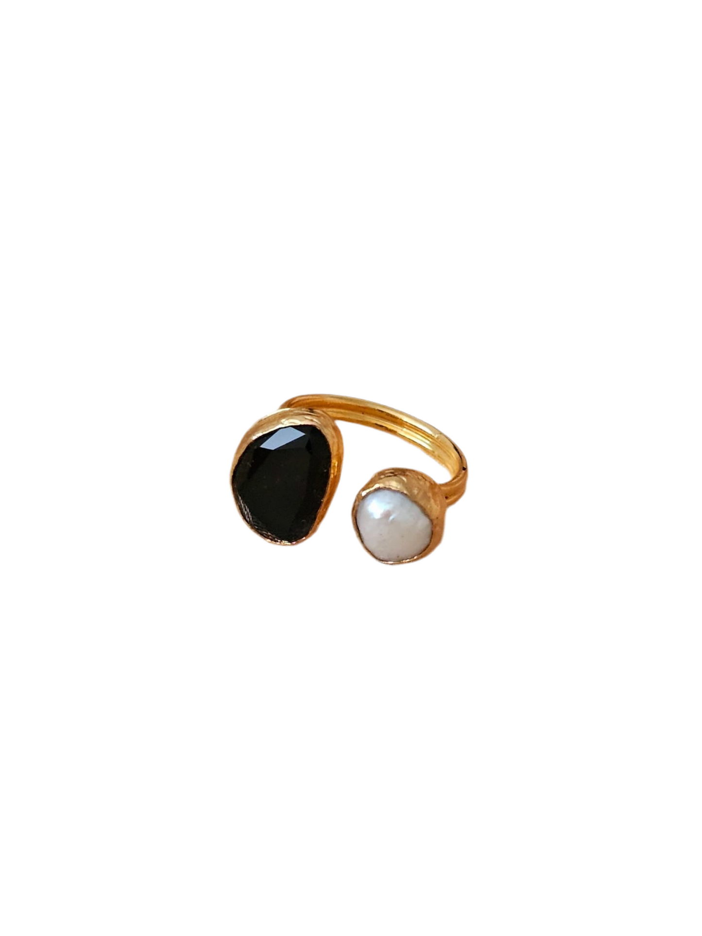 Aydin 2 Stone Tear drop with pearl Ring